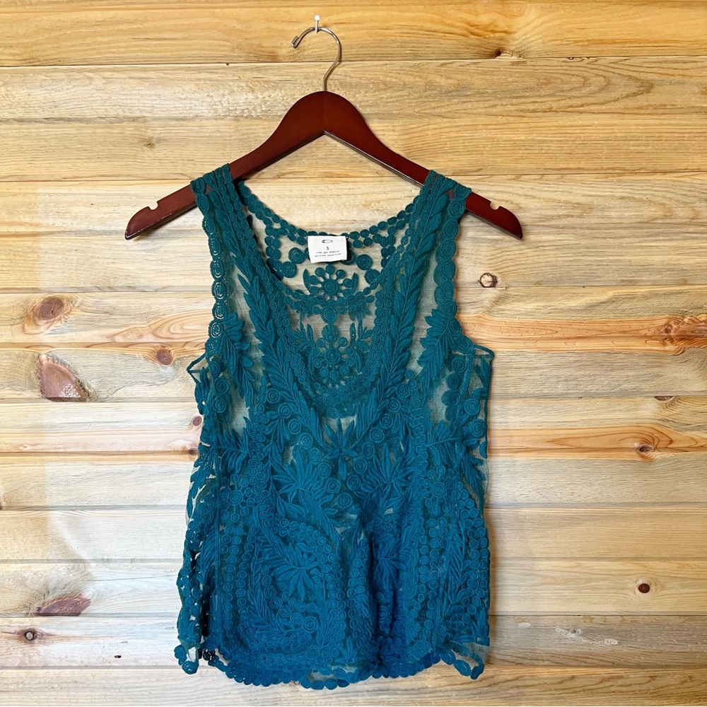 Anthropologie- Pins & Needles Lace Tanktop